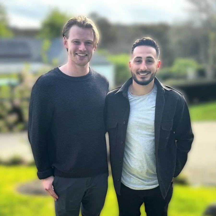 Nicholas Remondos with Davie Fogarty, founder of The Oodie