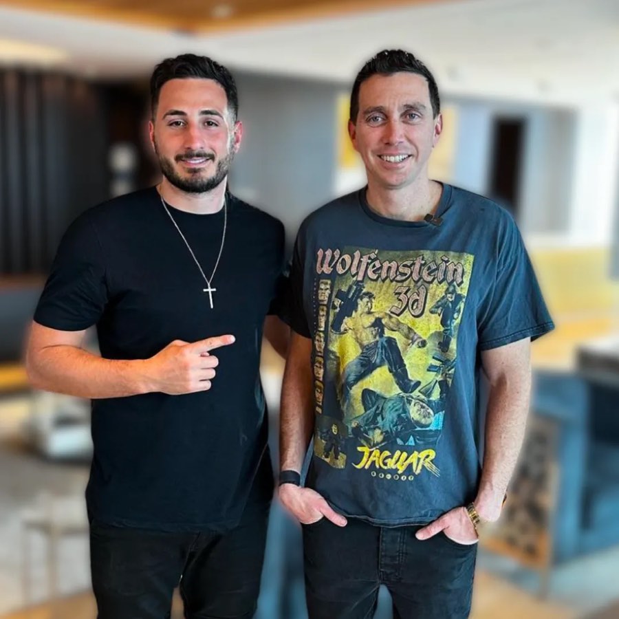 Nicholas Remondos with Simon Beard, co-founder of Culture Kings